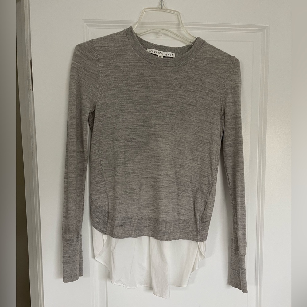 Veronica Beard Sweater with Blouse detail
Size XS